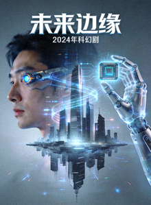 2024年科幻剧《未来边缘》海报，科技感十足